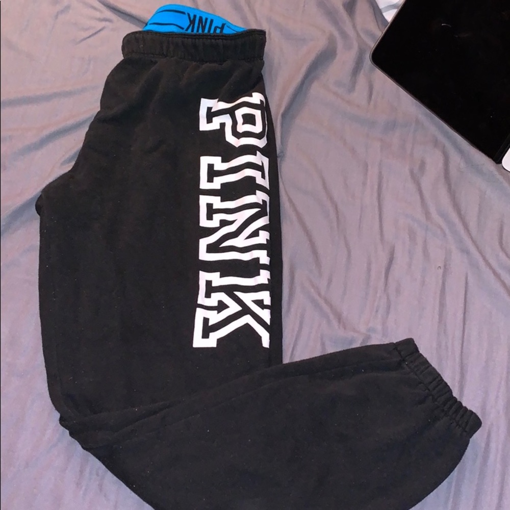 Victoria’s Secret pink black Capri jogger sweats